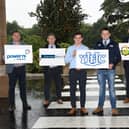 Platinum sponsors of the YFCU 2024 agri-food conference with YFCU deputy president Richard Beattie and AERA chair Ian Walker at Glenavon House Hotel, Cookstown.  Picture: YFCU