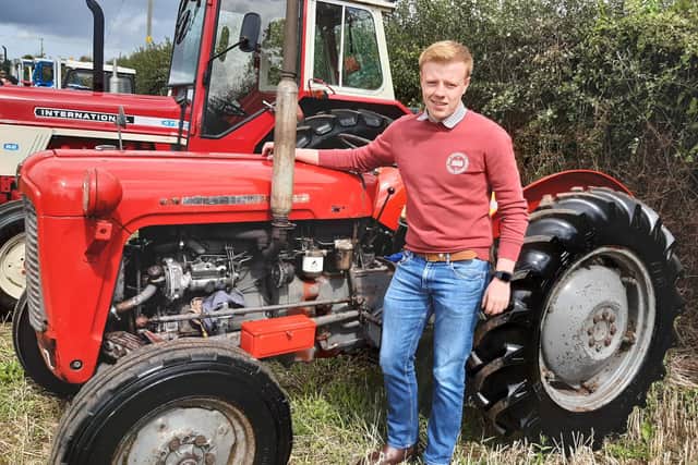 Shane McGuigan from Desertmartin at the Bradley's Corner vintage tractor run. Picture: Darryl Armitage