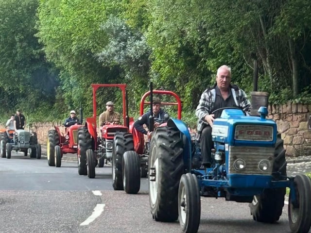 Glens bank holiday tractor run in Cushendall