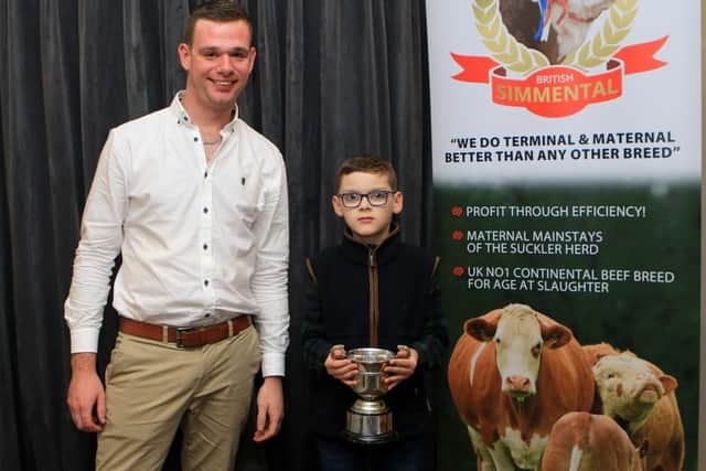 In the annual stock judging competition, the winner of the Carnkern Cup was Danny Clarke. (Pic: NI Simmental Club)