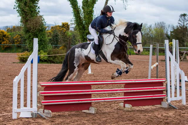 Lexi Wallace jumping Bit Of A Pickle in Class 3 at Lusk's. (Pic: Martin O'Neill)