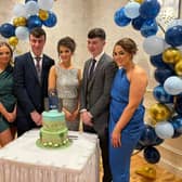 Office bearers of Trillick and District YFC, Jane McGrade, assistant secretary, Kirsty Abraham, PRO, James Vance, club leader, Rachel Law, club president, David Vance, treasurer, and Megan Birney, secretary. Picture: Submitted