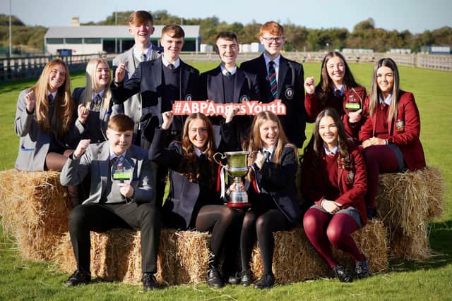 All four finalist teams at the 2026 Angus Youth Challenge awards ceremony held in the Logan Hall, Balmoral Park, Lisburn, on 22 October.