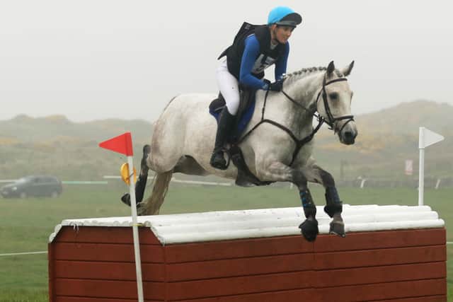 Janie Cairns and Kensington On The Ball came 2nd in Tyrella's EI110 (Open) class. (Pic: Anne Hughes)