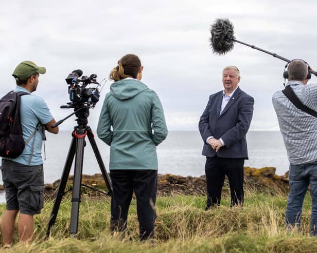 Mayor of Causeway Coast and Glens Councillor Steven Callaghan, as he participates in the filming of Escape to the Country. The programme, made by Naked, Fremantle company will be aired on the 13th May at 3pm on BBC1