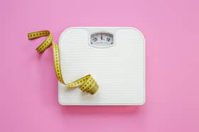Weight scale and tape measure