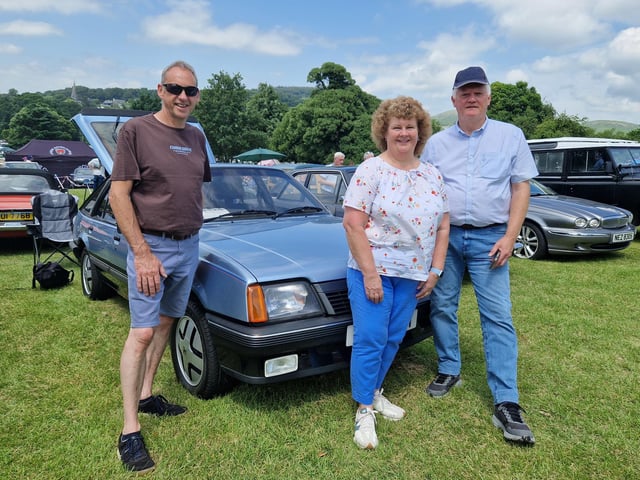 Murray Armstrong, Carrickfergus, Patricia Stirling, Ballymena, and Michael Johnston, Ballymena, at this year's Kilbroney Vintage Show which was held at Kilbroney Forest Park, Rostrevor. Picture: Darryl Armitage