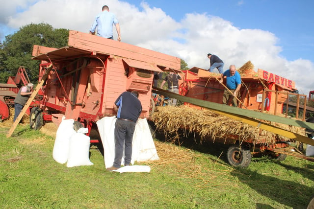 The threshing at Scarva was a big attraction for the spectators.