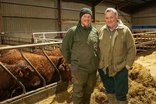 Pete and son David Watson of Darnford Farm, Banchory are set to appear in the video. (Pic: RSABI)