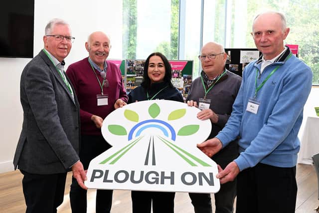 Plough On coordinator, Roisin McKenna, with Plough On group leaders and members