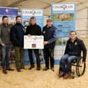 1st place winners for Co Armagh, Dermott Kennedy & Sons, pictured with judge Albert Connelly, Rachel Mulligan NICC Secretary and Andrew Dunne NICC PRO.
