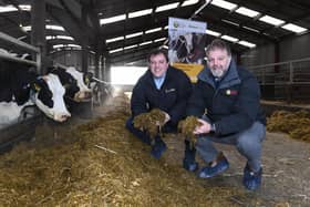 Alan Boyd, United Feeds and Derek Lough, Ulster Farmers’ Union launching the 31st silage competition.