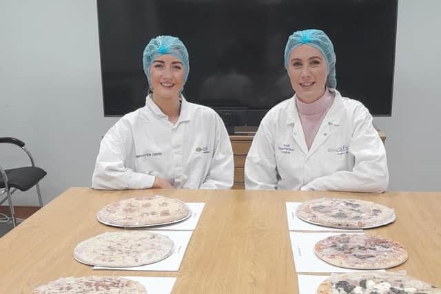 Leah McQueen (Quality Supervisor, Henderson Group) & Hayley O’Neill (Food Technologist, Loughry Campus CAFRE). (Pic: CAFRE)