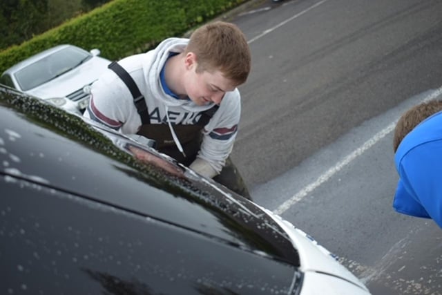 James Millsopp during the Garvagh YFC big breakfast and car wash which was held recently