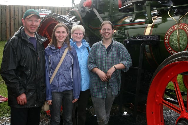 Robert, Hanna and Pamela Acheson with Esther Dunlop at the annual Steam Rally held in the Ballymena Showgrounds. BT29-255AC