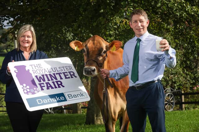 RUAS Operations Director Rhonda Geary and Danske Bank’s Head of AgriBusiness Rodney Brown launch the 36th Royal Ulster Winter Fair.
