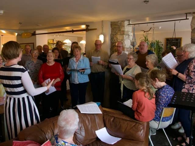 Pictured are singers from the Glenlough Community Choir.