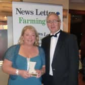Lorna and husband Sam pictured at the Farming Life awards