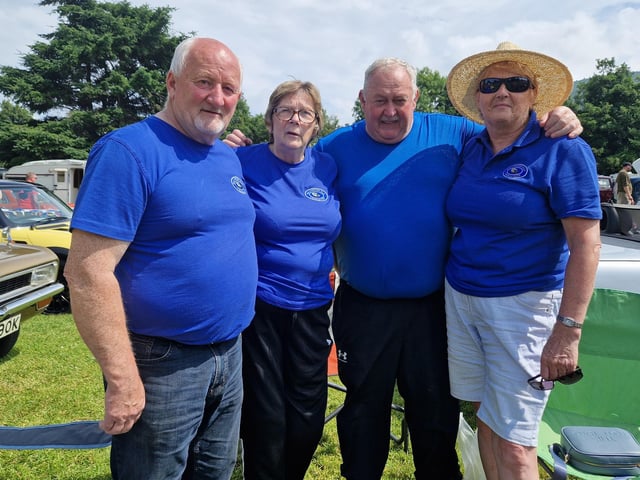 Harry and Valerie Frizzel along with Donald and Marie Martin, all members of the Ballymoney Old Vehicle Club at this year's Kilbroney Vintage Show which was held at Kilbroney Forest Park, Rostrevor. Picture: Darryl Armitage