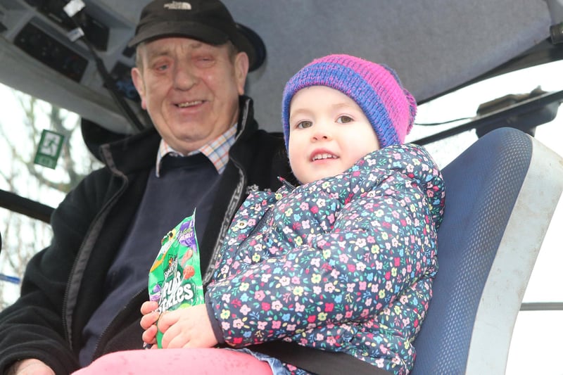 Archie and Rose Graham pictured at the Bushmills Presbyterian Church tractor run on Saturday. (PICTURE KEVIN MCAULEY/MCAULEY MULTIMEDIA)