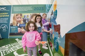 Children visiting the LMC stand at Balmoral Show 2023