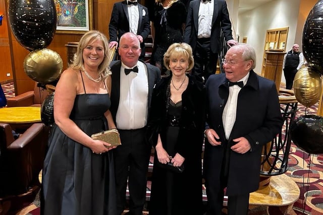 Mr and Mrs M Thompson and guests at the Tynan and Armagh Foxhounds hunt ball