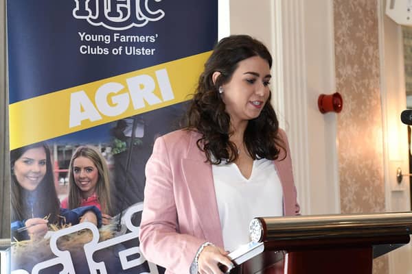 Deputy president Kristina Fleming calls out the awards at the YFCU AGM on Saturday 20th April 2024. Picture: YFCU