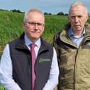 IFI CEO Dr Eamonn Kelly and Minister Timmy Dooley TD at the River Glyde.