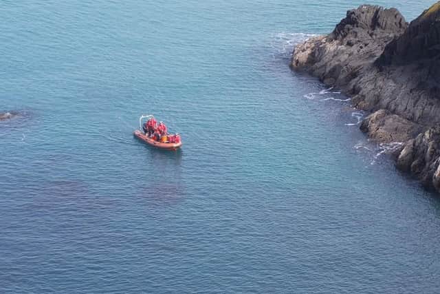 A rescue operation to save 60 sheep trapped on a sea cliff in Pembrokeshire has entered a third day