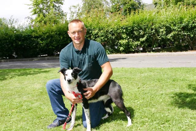 David Woods with his 5,400gns Skipton dog Liz