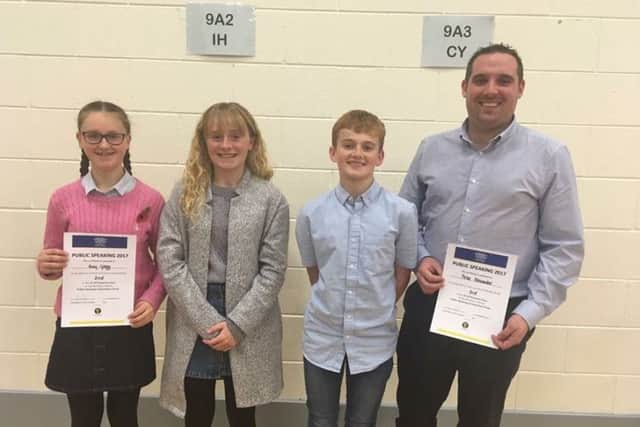Members of Glarryford YFC at the public speaking competition