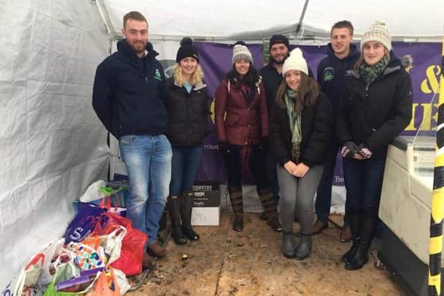 Co Down young farmers clubs attended Saintfield Market where they donated food items to Newtownards Food Bank and manned a stand encouraging the public to also donate