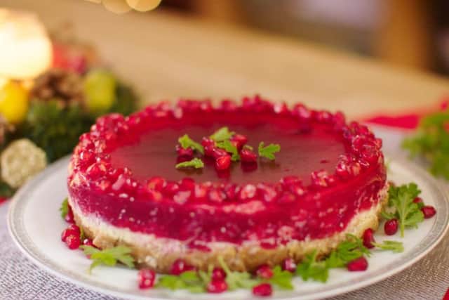 Cranberry cheesecake