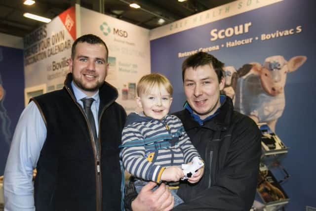 T.J Duffy, MSD Animal health, Andrew and Josh (3) Patterson from Carryduff