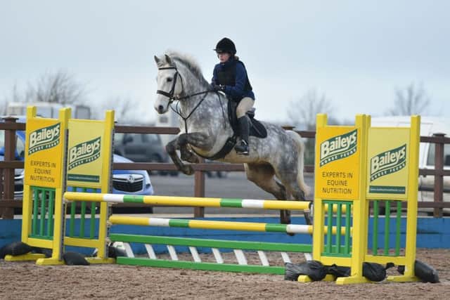 Caoimhe Crozier riding Banjo in the 90cm showjumping