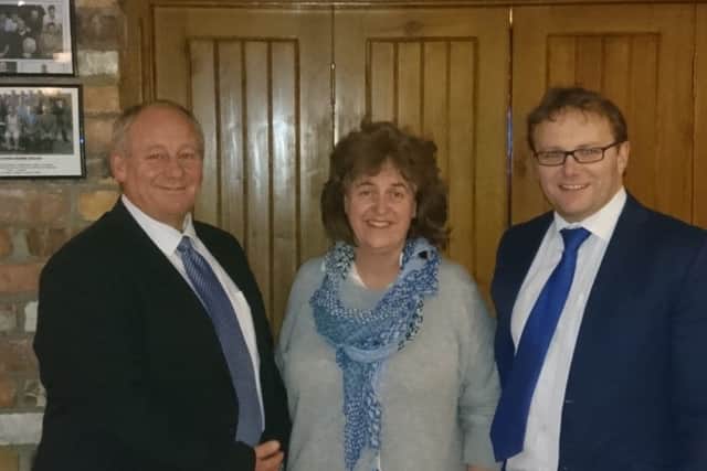 Fiona Patterson (Group Manager) pictured with Paul Brown and Mark Forsythe, from Dankse Bank.