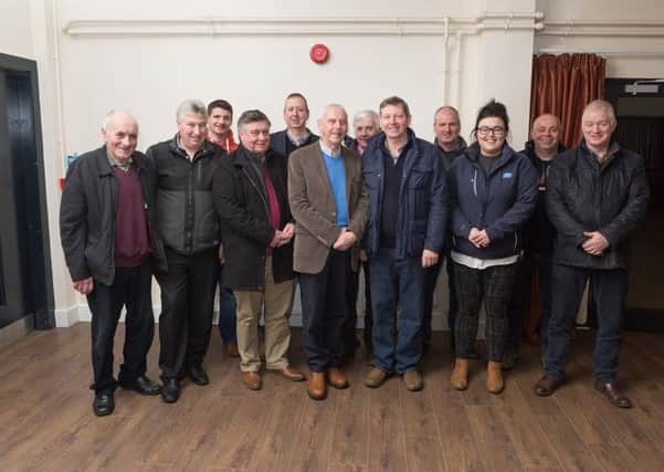 The newly elected Mid Tyrone Lamb Producer Group committee pictured at their annual group meeting. New 2018-19 Chairman Martin Brogan is joined by Seamus Kearney, Secretary, John Francis Devine, Assistant Secretary, Mark Armstrong, Leslie Buchanan, Bob Henry, Vice-Chairman, Paddy Joe Kearney, Brian Kerlin, Eugene McCrossan, Rachel Boggs, PRO, Rufus McFarland and Hugh Devine.