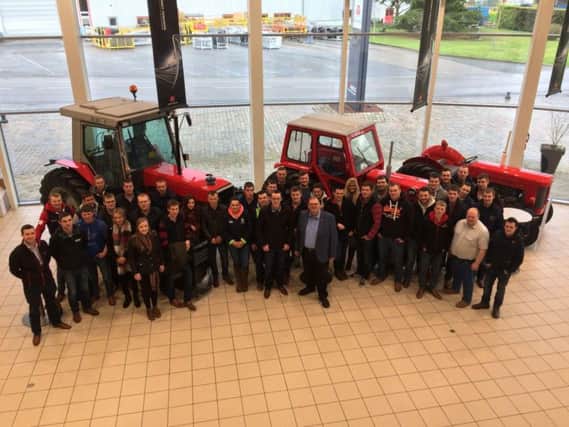 YFCU members are pictured at the Massey Ferguson Beauvais factory which they visited as part of the annual agri study trip