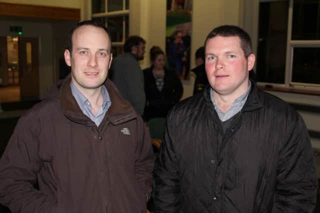 Attending the CAFRE Greenmount Land Mobillity Roadshow: Stephen Flanagan, Broughshane and Tommy Rea, Carnalbanagh