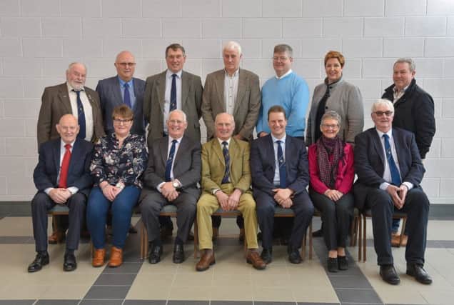RUAS President Cyril Millar is pictured with the new Chairmen of the committees as elected at the recent annual meeting.