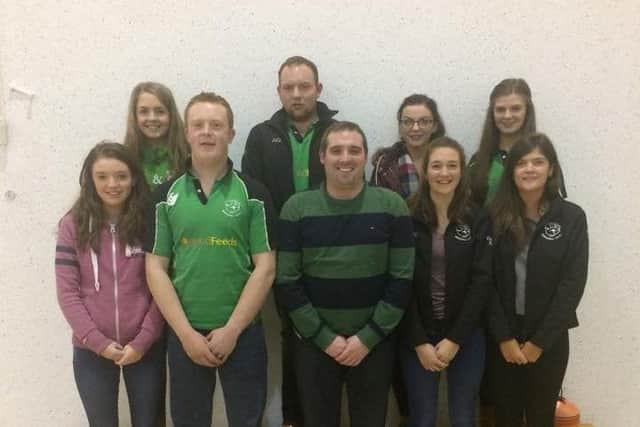 New club positions after the recent AGM. Front left to right; Rachael Chesney, Michael Patterson, Peter Alexander, Rachel Gillespie and Nicole Connor. Back row left to right; Kathryn Speers, Andrew Greer, Hannah McLarnin and Michelle Petticrew.