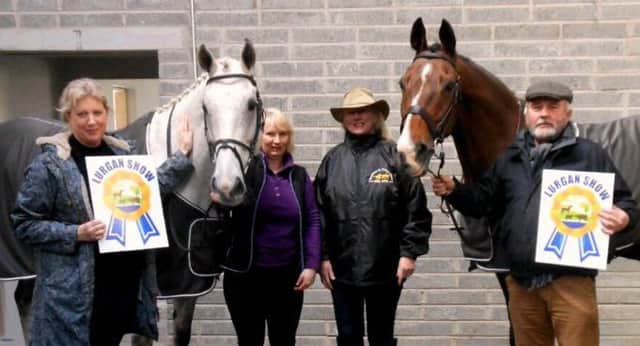 Pictured at the launch of the competition are (from left): Ros Ewing, Equine Secretary of Lurgan Show, Michelle Kane, Irish Equine Rehabilitation and Fitness Centre at Aghalee,  Julie Morris, Racehorse to Riding Horse, Ireland and Bill Leeman ISA Northern Chairman.
