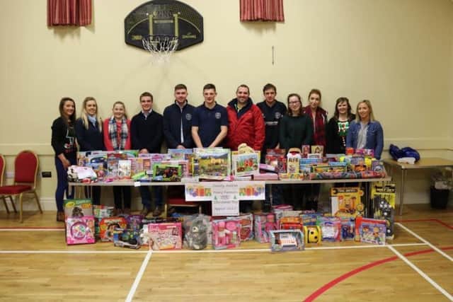 Members at County Antrim YFC Cash4kids Christmas Toy Appeal