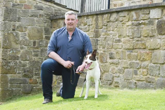 Loughlin Conn with his 16-year-old daughter ShannonÂ’s top price 6,800gns Skipton dog Rosie