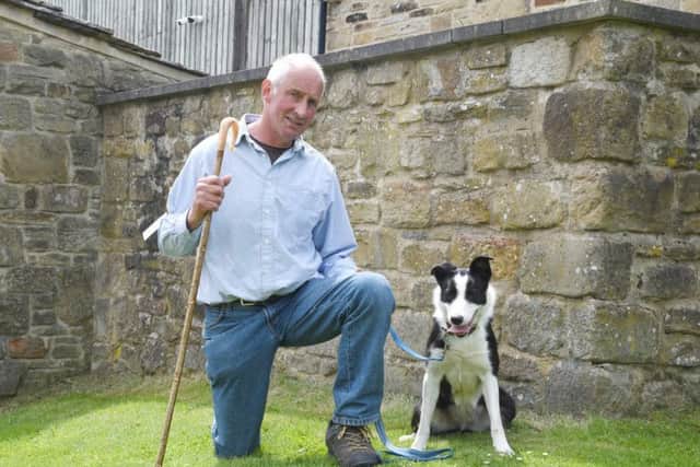 Tony Birkett with his 6,000gns Skipton dog Jaff.