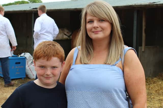 Terri McIlhatton and her son Conor, from Ballymoney, enjoying their day-out at this year's Ballymoney Show
