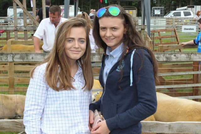 Left to right: Charlotte Moore and Amy Magee, both from Ballyclare, enjoying their day at this year's Ballymoney Show