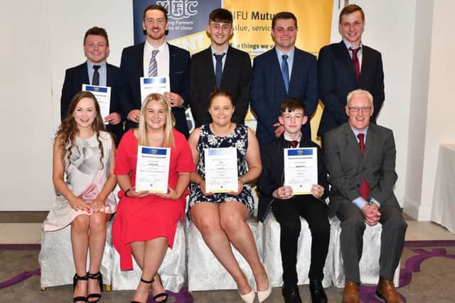 Kilrea YFC were awarded second place in one act drama and also collected the award for best set. Kilrea YFC members are pictured with David Cairns, (front row, far right) NFU Mutual sponsors of the one act drama