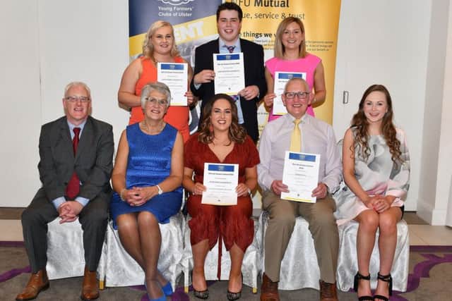 Kilraughts YFC were awarded third place in the one act drama. Kilraughts YFC members are pictured with David Cairns, (front row, far left) NFU Mutual sponsors of the one act drama