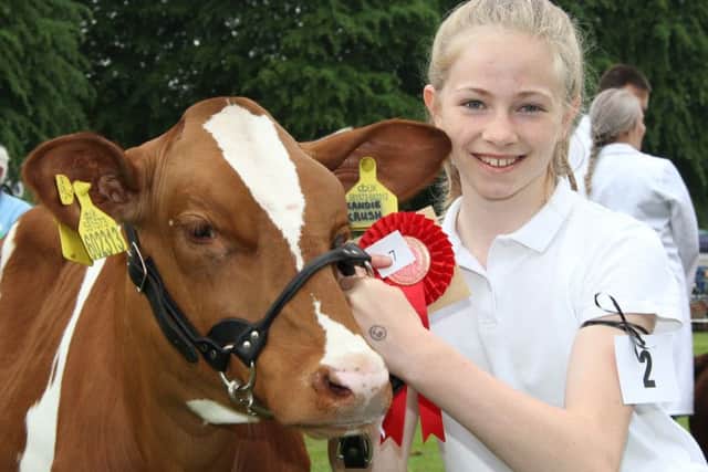 Isla Haffey from Portadown was the winner of the dairy young handlers class at Lurgan Show. Picture: Julie Hazelton